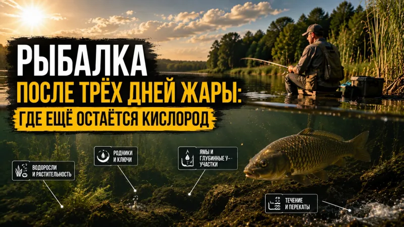 Рыбалка после трёх дней жары: где ещё остаётся кислород