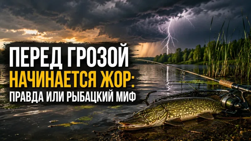 Перед грозой начинается жор: правда или рыбацкий миф