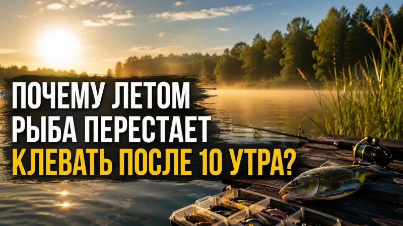 Почему летом рыба перестает клевать после 10 утра