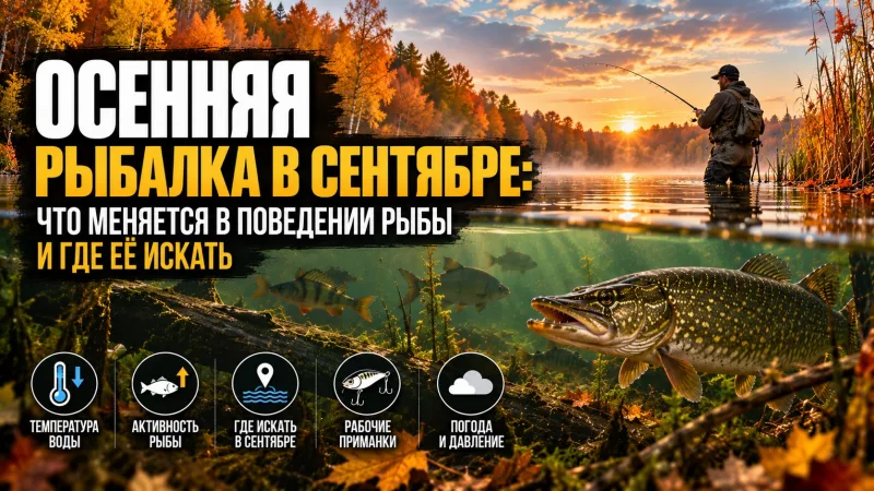 Осенняя рыбалка в сентябре: что меняется в поведении рыбы и где её искать